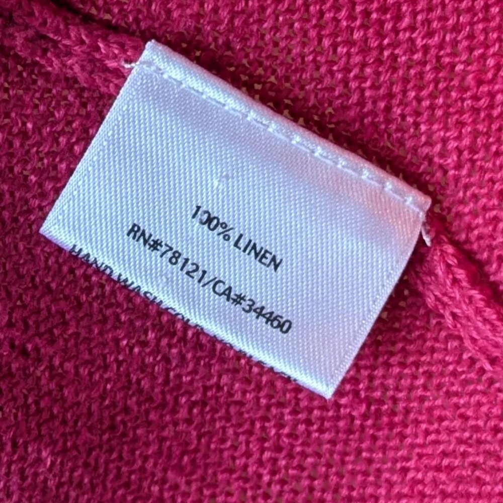 Eileen Fisher Linen Open Front Drape Cardigan - Picture 3 of 5